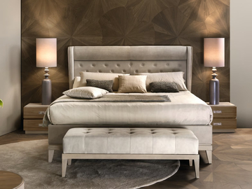 SEGRETI S990 - Upholstered leather double bed by Arte Brotto - view 2